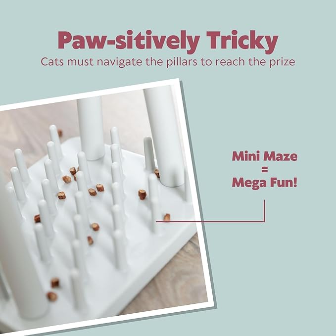 TRIXIE Cat Activity Turn Around Strategy Game, Slow Feeder, Interactive, Treat Toy, All Breed Sizes 9 x 7 x 13 in.