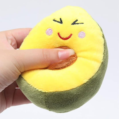Yellow Dog Chew Toy, Avocado Squeaky Dog Toys,Tough and Chew Resistant, Creative Pet Toy,Soft Plush Avocado Shape Tooth Cleaning for Puppy, Small, Middle, Big Dogs Toys,Squeak Toys