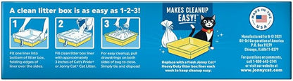 JONNY CAT Litter Box Liners, Heavy Duty Drawstring Liners, Pack of 4 Boxes, 5 Liners per Box, 3 FT X 18 IN, Tear Resistant