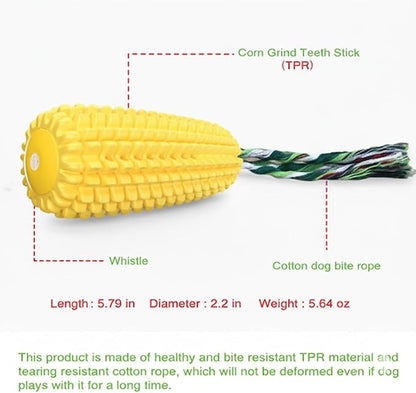 2 Pack Corn Dog Chew Toys for Small Dog Toys & Puppy Toys – Durable Dog Toys for Teething, Puppy Teething Toys with Squeaker, Dog Toys to Keep Them Busy, Chew Toys for Dogs