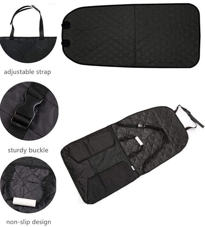 Front Pet Seat Cover Protector for Dogs Cats Car Nonslip Scratchproof Waterproof Washable Pets Front Seats Covers for Cars Trucks SUVs Vans (Black)