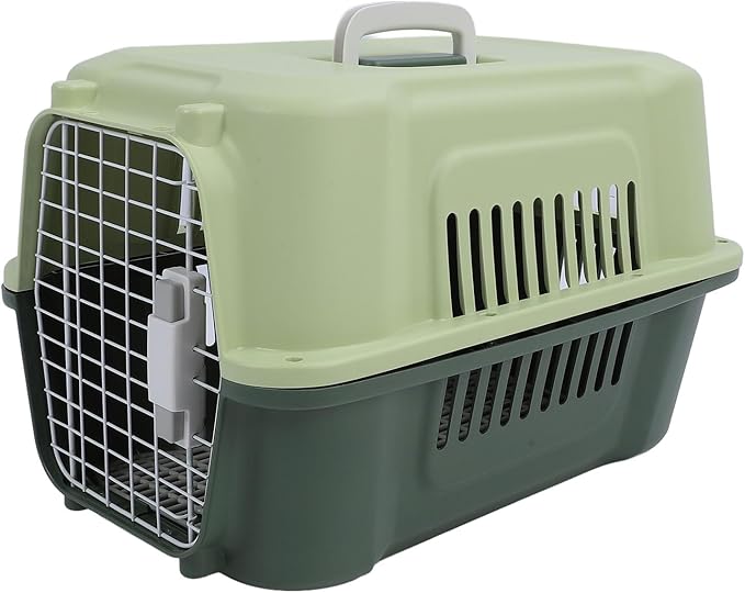 Portable Dog Crate, Large Capacity Airline Approved Pet Carrier, Travel Dog Crate | Small Animal Cage | Cat Carrier Hard | Plastic Dog Crate | Hard Sided Pet Travel Carrier for Pet
