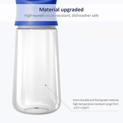 WePet Portable Dog Water Bottle with Food Container, 19 OZ + 6 OZ, Leak Proof Puppy Water Dispenser with Drinking Feeder for Pets Outdoor Walking, Hiking, Travel, Food Grade Plastic