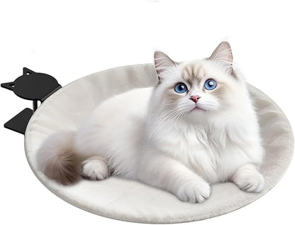 Elevated Hammock Bed, Clip On Cat Desk Cushion, 24x16 Inches Pet Cushion with Removable Cover Feature, Soft Fabric Hanging, Cat Bed with Space Saving Design, Interactive Indoor Rest for Cats
