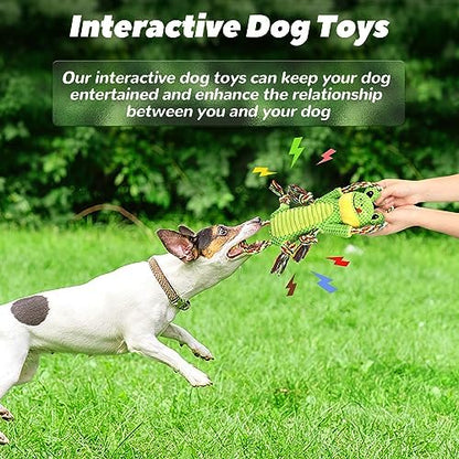 Letsmeet Plush Dog Toy with Crinkle Paper and Ropes - Small Interactive Puppy Toys for Medium to Large Dogs - Image 5