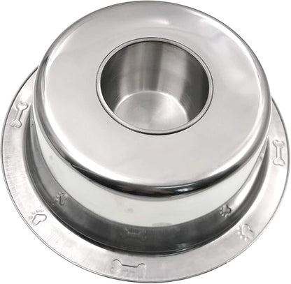 JZK Stainless Steel Dog Bowl for Slow Eating, Slow Feeder Large Dog Bowl, Slow Feeding Metal Dog Bowl, pet Bloat Stop Food Bowl