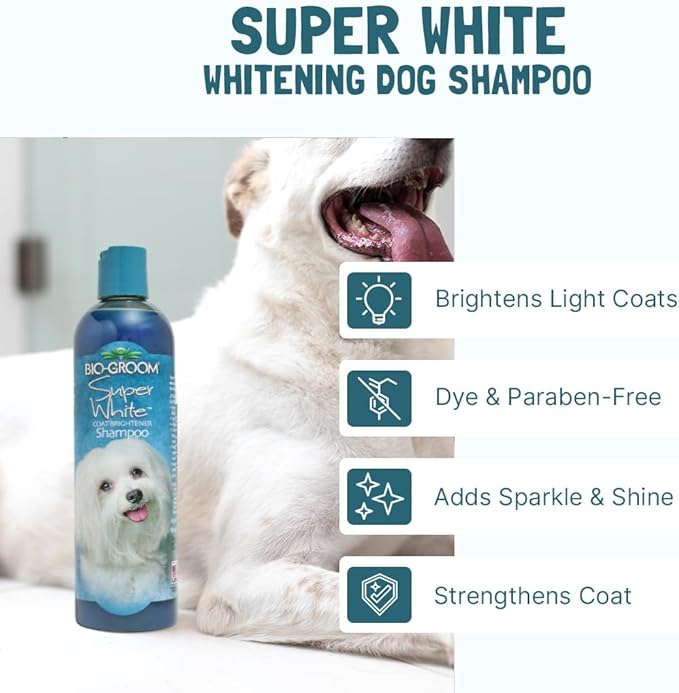 Bio-Groom Dog Shampoo and Conditioner Set - Whitening Shampoo for Dogs, Moisturizing Conditioner for Dry, Itchy, Sensitive Skin - Silk Creme Rinse & Brightening Shampoo, 12 Fl Oz Each (1 Set)