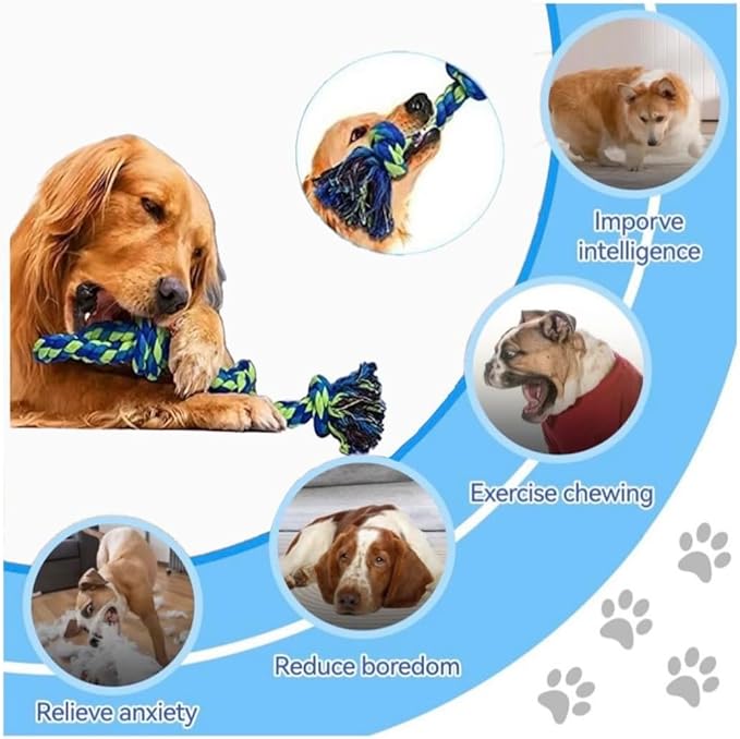 Flossy Chews Rope Tug Dog Rope Toys for Large and Medium Aggressive Chewers, Heavy Duty for Large Breed, Indestructible Dog Chew Toys, Tug of War, 100% Cotton Teeth Cleaning (Pink White, Large 17.8")