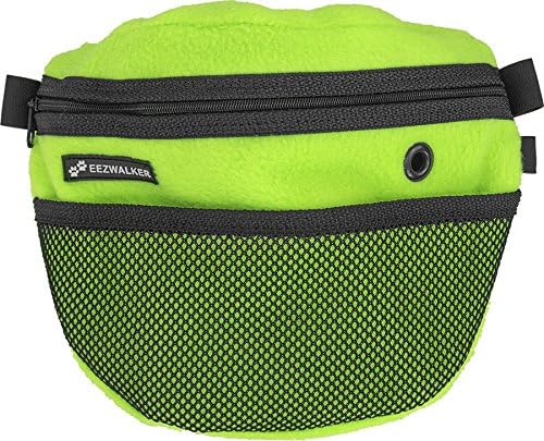 ActiveDogs Dog Handler Bag w/Bungee Leash, Water-Resistant Adjustable Treat Bag + Hands-Free 36"-52" Leash Combo - Purple Fleece