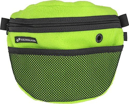 ActiveDogs Dog Handler Bag w/Bungee Leash, Water-Resistant Adjustable Treat Bag + Hands-Free 36"-52" Leash Combo - Purple Fleece