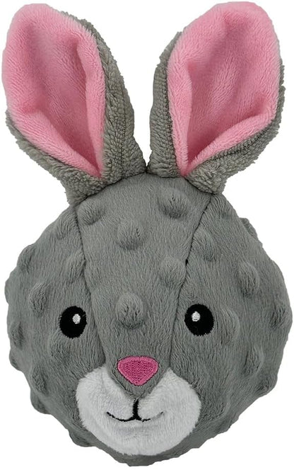 Pet Lou Rabbit EZ Squeaky Ball, Set of 2, 4-inch Width - Image 4