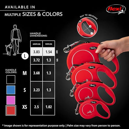Flexi New Classic Tape Retractable Leash, Red, Large/26'