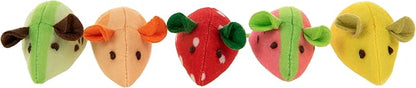 SmartyKat (5 Count) Skitter Slices Plush Catnip Cat Toys - Multi Color, 5 Count