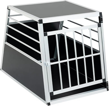 Aluminum Transport Box 35 x 25 x 27 in MDF + Aluminum Black Silver Ventilation and Visibility Car Travel Durable Design
