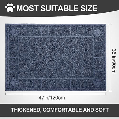 Cat Litter Box Mat, 47" x 35" Large Waterproof Litter Trapping Mat - Image 2