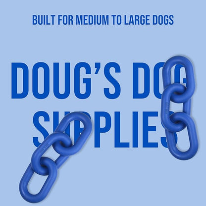 Doug's Dog Supplies Chain Link Tug Toy, Tug Toys for Dogs, Rubber Chain Toy for Tug of War (Blue)