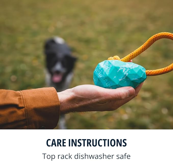 Ruffwear, Huck-a-Cone Dog Toy – Durable Tug, Throw & Fetch Toy with Knotted Rope Handle, Interactive Play for Dogs, Salamander Orange