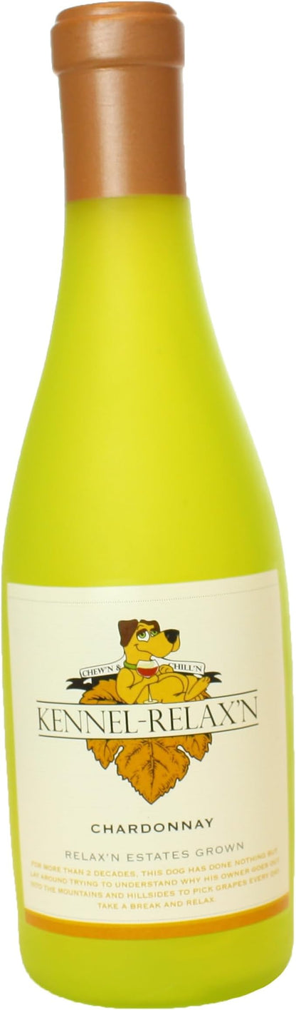 Wine Bottles - Dog Toy - 100% Vinyl. Made Durable & Strong. Novelty Play Toy. Many Bottles to Choose from and They Floats (Kennel Relaxin, Single)