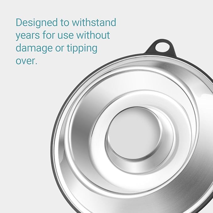 PEGGY11 Stainless Steel Slow Feeder Dog Bowl - Holds 5 Cups, for Large Size Dog