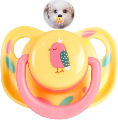 Pet Silicone Calming Pacifier, Dog Pacifiers for Small Dogs, Kitten Pacifiers, Puppy Teething Toys and Cat Chew Toys, Essential Pet Supplies, Puppy Essentials and Kitten Supplies (Chicks)
