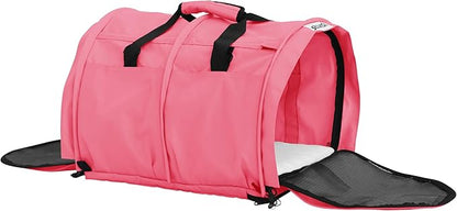 SturdiBag Pro 3.0 Pet Travel Carrier for Cats and Dogs – Soft-Sided with Safety Clips and Seatbelt Straps for Car Travel | XL, Soft Pink
