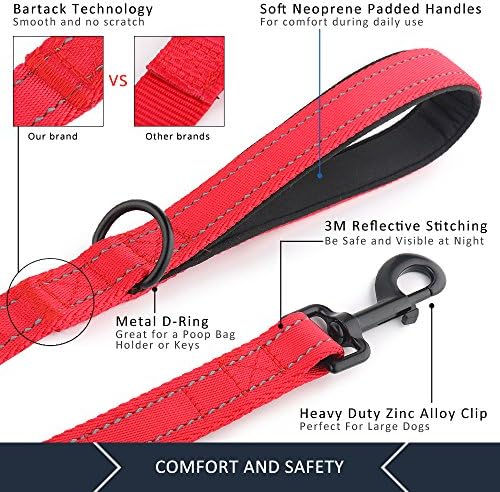 Plutus Pet Double Handle Dog Leash, 5 FT Long, for Medium Large Dogs - Image 4
