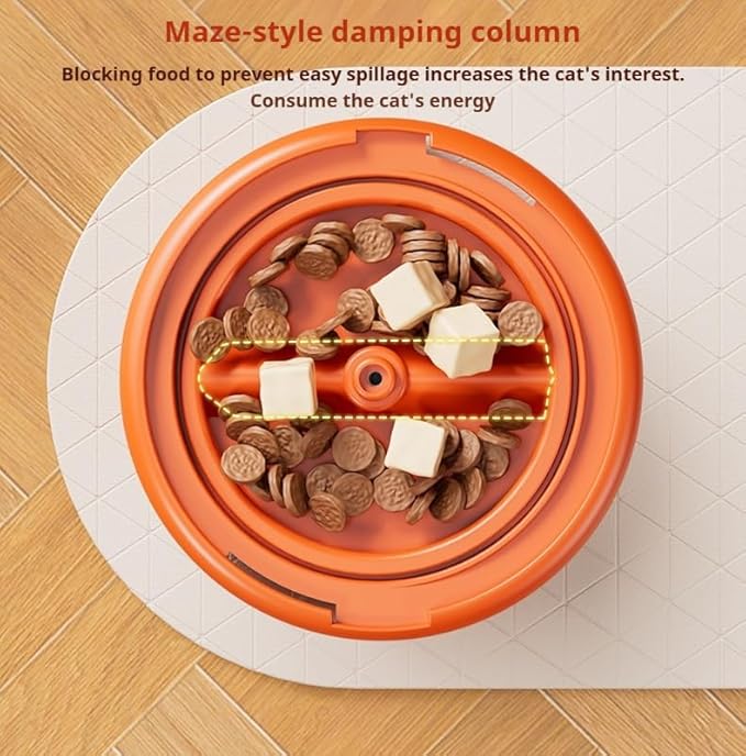 Interactive Dog Toys Puzzle Slow Feeder,Cat Treat Dispenser Toy,Cognitive Enrichment Dog Toys for Small Puppies Medium Large Breed, IQ Training and Brain Stimulating for Smart Dogs Yellow