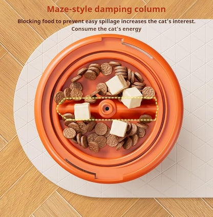 Interactive Dog Toys Puzzle Slow Feeder,Cat Treat Dispenser Toy,Cognitive Enrichment Dog Toys for Small Puppies Medium Large Breed, IQ Training and Brain Stimulating for Smart Dogs Yellow