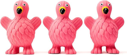 Squeaky Dog Toys for Medium Dogs, Soft Latex Squeaky Dog Ball, Cute Funny Squeak Flamingo Pet Toys