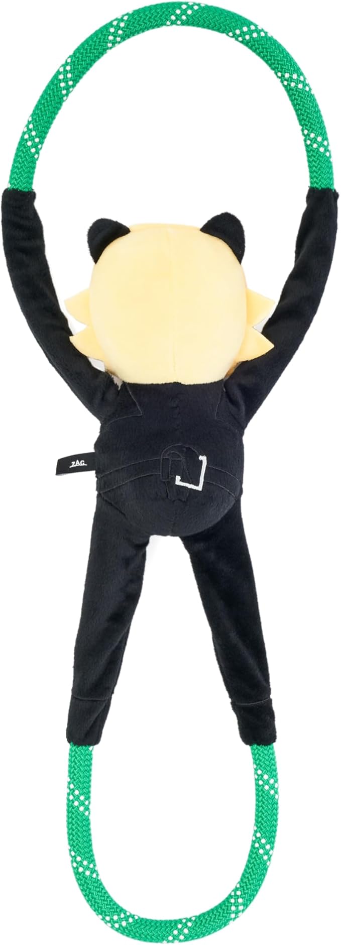 ZippyPaws RopeTugz Dog Toy, Durable Rope for Tugging and Chewing, Plush Body with Squeaker, Miraculous Cat Noir