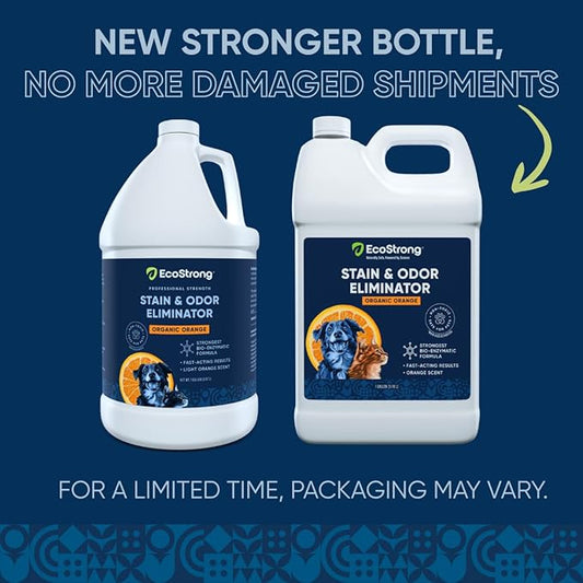 Orange Odor Eliminator | Pet Odor Deodorizer for Strong Odor | Enzyme Stain Cleaner for Cats, Dogs, and Pets | Great for Carpets, Furniture, Dog Kennels, and More (128 Fl Oz)