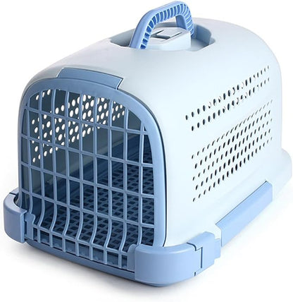 Pet Carrier: Hard-Sided Small Animal Carrier for Tiny Dog Breeds, Blue Kennel for Quick Trips 49 * 28 * 33CM,C