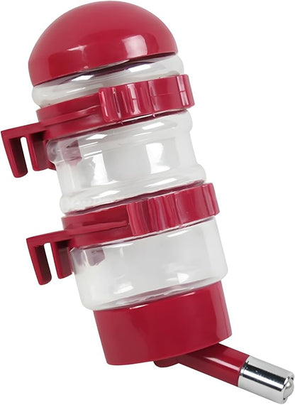 NACOCO Pet Drinking Fountains Dog Water Dispenser Dog Kettle Cat Bottle with Automatically Feeding Water (Red)