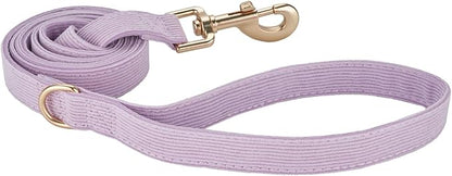 Soft Corduroy Fibric Dog Leash, 5 Feet Length Lead with Heavy Duty Rotating Hook, for Medium Large Dogs.(M,Purple)