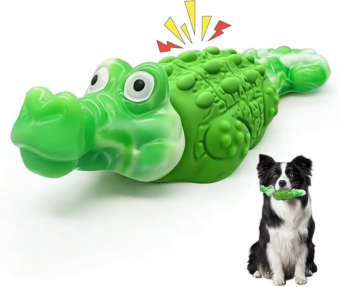 WinTour Tough Dog Toys for Large Dogs, Indestructible Dog Toy for Aggressive Chewers with Squeaky, Durable Chew Toys to Keep Them Busy for Medium and Large Breeds, Interactive Heavy Duty Bones