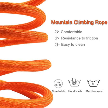 MayPaw 4/6 /8/10 FT Dog Leash, Classic Solid Colors, Strong Nylon Rope Dog Leash Reinforced with Leather Tailor Connection Heavy Duty Silver Clasp (Orange, 8ft*1/2")