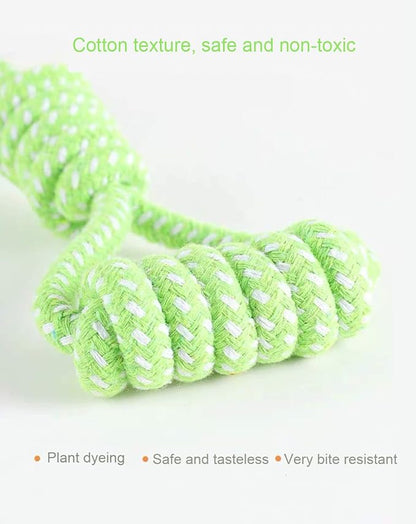 Sunglow Dog Toy Interactive Chewing Rope Ball Toys Natural Cotton Washable Durable Tug of War for Small Medium Dogs Puppies Training Playing Teeth Cleaning (Drop Ball)