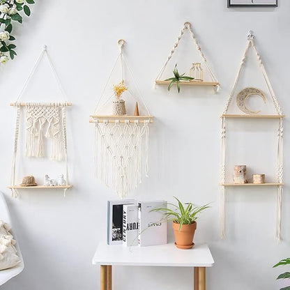 Hanging Macrame Cat Hammock Bed, Hanging Cat Bed, Boho Wall Hanging Cat Hammock for Indoor Outdoor Home Decor, Swing Bed for Cat Small Dog Sleeping Playing Climbing