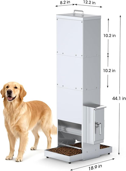 Extra Large Automatic Dog Feeder Capacity Expansion Kits for 35L Two Large Dogs Automatic Feeder Upgrade to 50L Automatic Pet Feeder