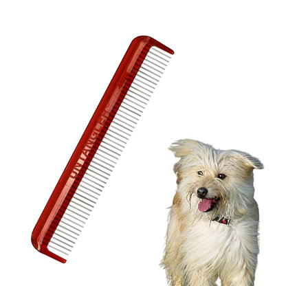 Pet comb for easy mat removal without causing pain to pets (7" Ferrari Red)