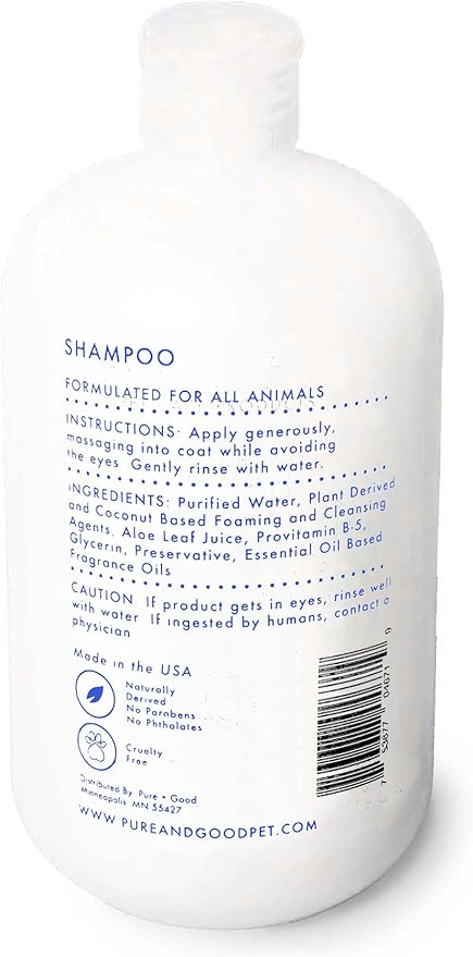 Shampoo and Conditioner Set, Formulated for All Pets, Gentle and Cleansing, Made in The USA, Cruelty Free, 16 fl oz (Blue Cypress + Neroli)