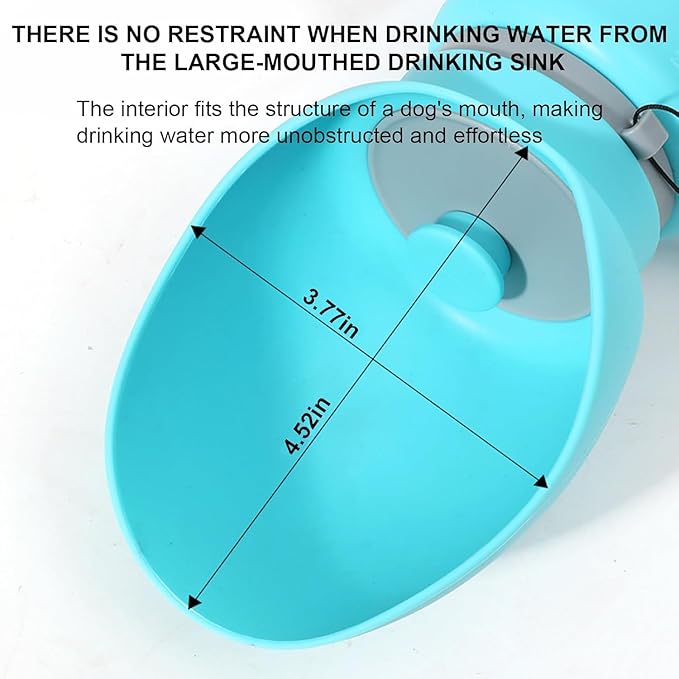 Sippy Cup Portable Foldable Pet Water Bottle – Compact Collapsible Dog & Cat Travel Cup – Food-Grade Silicone & PP, BPA-Free – Leak-Proof for Walking, Travel & Outdoor Use (Sea Blue)