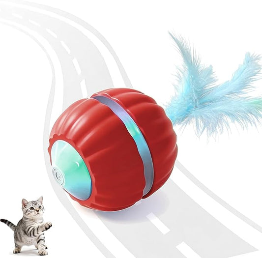 Interactive Cat Toys for Indoor Cats,Automatic Moving Kitten Toys,Cat Toys for Bored Indoor Adult Cats,Smart Rechargeable Cat Enrichment Toys for Cats to Keep Them Busy, Cat Balls Pet Toys