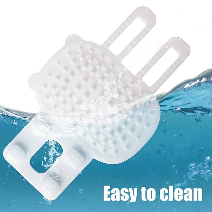 2pcs Self Cleaning Cat Brush, 2-in-1 Tickling Comb Pet Brush Pet Tickling Artifact Cat Grooming Shedding Brush Cat Corner Scartcher for Short/Long Hair Cats (White), 6.49x3.94 Inch