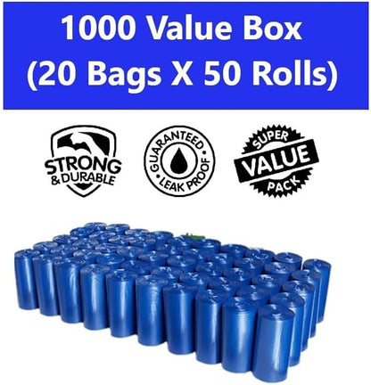 Pet Waste Disposal Bags - 1000 Dog Poop Pick Up Bags