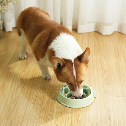 Soft Silicone Anti-Choking Puzzle Bowl Inserts, Anti-Slip to Slow Down Eating, Fits Regular Elevated Dog Bowls