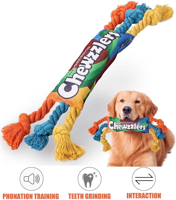 Flirt Pole Dogs,Interactive Dog Toys Dog Toy Stick,Dog Chew Toy Rope for Chewing &Training Small Medium Large Dogs Pulling, Chasing, Chewing, Training, Exercising,ROPE-67in