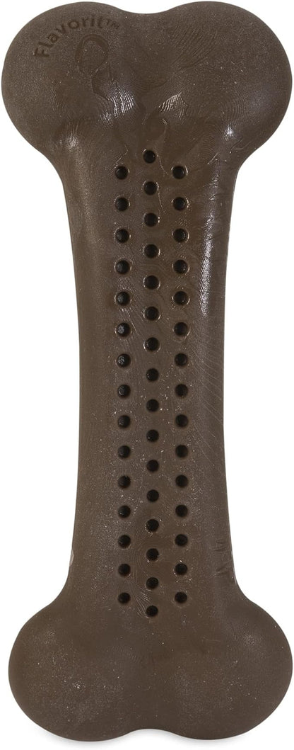 Pet Qwerks Flavorit BarkBone - Fillable Dog Bone for Moderate Chewers - Mesquite Chicken Flavor - 6.75"