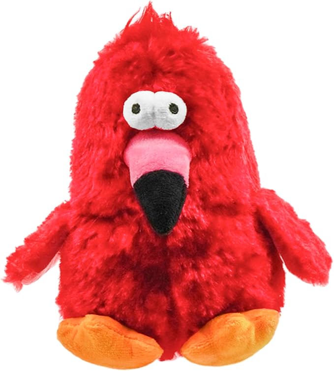 Squeaky Dog Toys Durable Stuffed Bird Dog Toys with Unique Squeak Sounds to Keep Dogs Busy, Cute & Funny Interactive Puppy Chew Toys for Small, Medium and Large Dogs(Red Parrot)