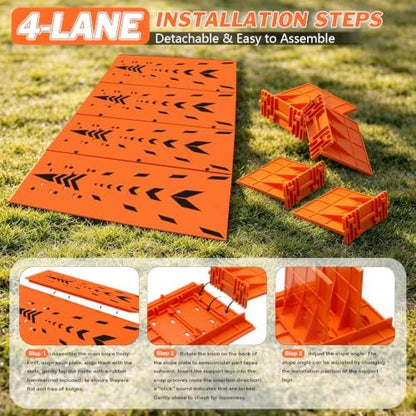 RC Jump Ramp Jumping Stunt, 4PCS Detachable RC Training Takeoff Board Ramp Track for 1/12 1/14 1/16 1/18 1/24 Scale RC Car Monster Truck Buggy Off-Road Racing Games - Image 5